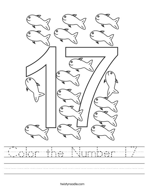 Color the number worksheet
