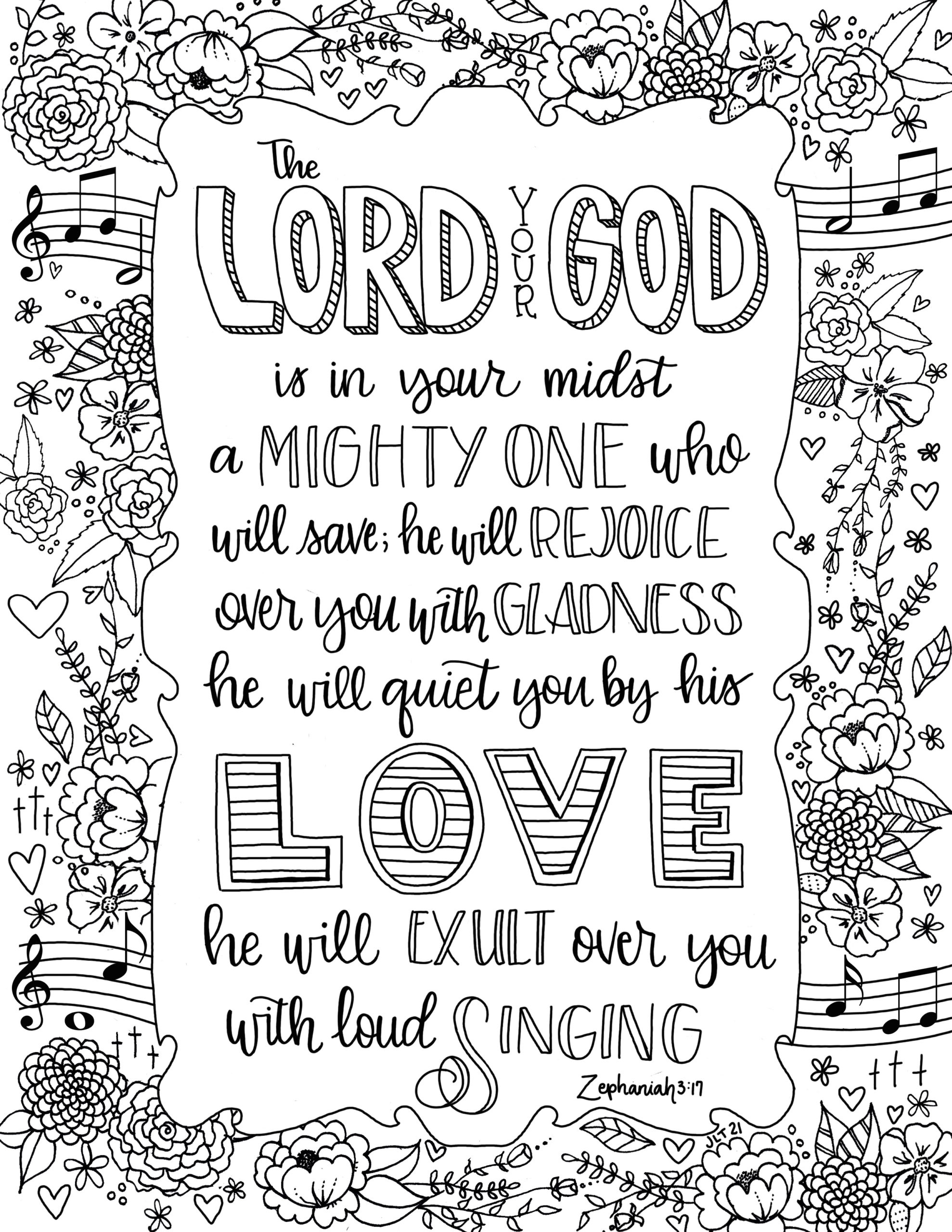 Zephaniah coloring page