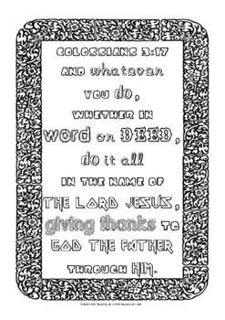 Colossians coloring and journal pages by annie lima tpt