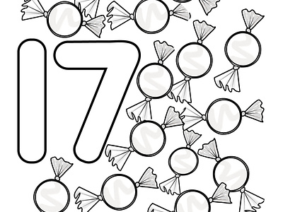 Number learning coloring worksheets