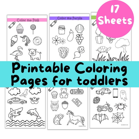 Printable coloring worksheets for toddlers learning colors toddlers color activities coloring pages workbook pre