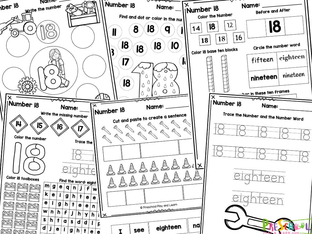 Free printable number tracing worksheets