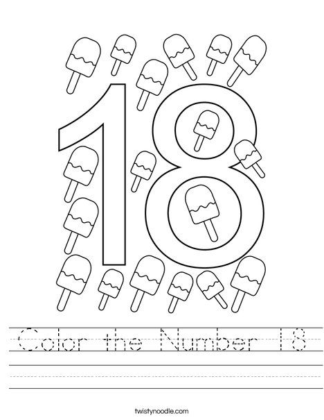 Color the number worksheet