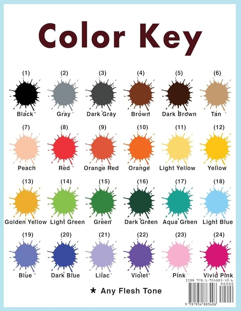 Large print color by number for adults coloring book volume