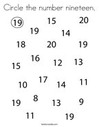 Number coloring pages