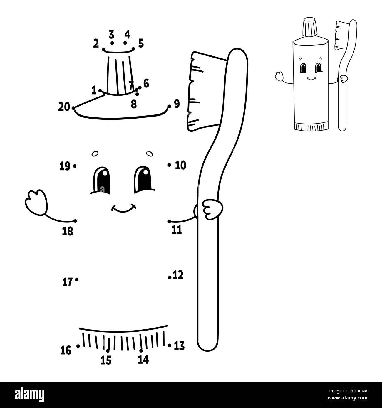 Dot to dot draw a line handwriting practice learning numbers for kids education developing worksheet activity coloring page game for toddler is stock vector image art