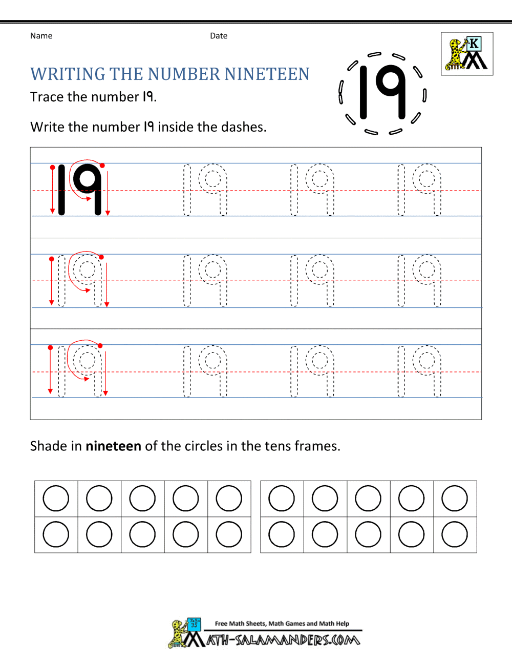Kindergarten writing worksheets