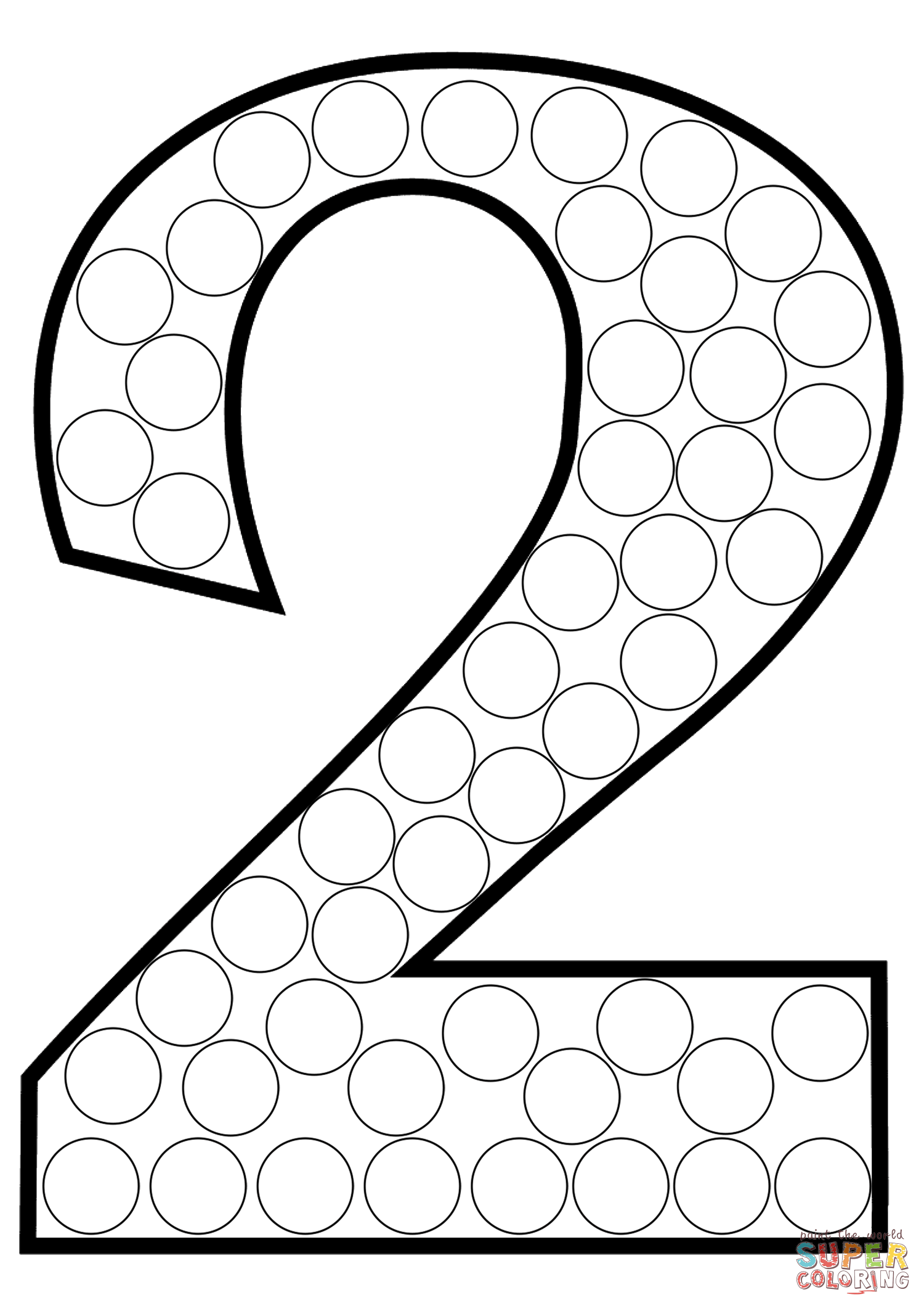 Number dot art coloring page free printable coloring pages