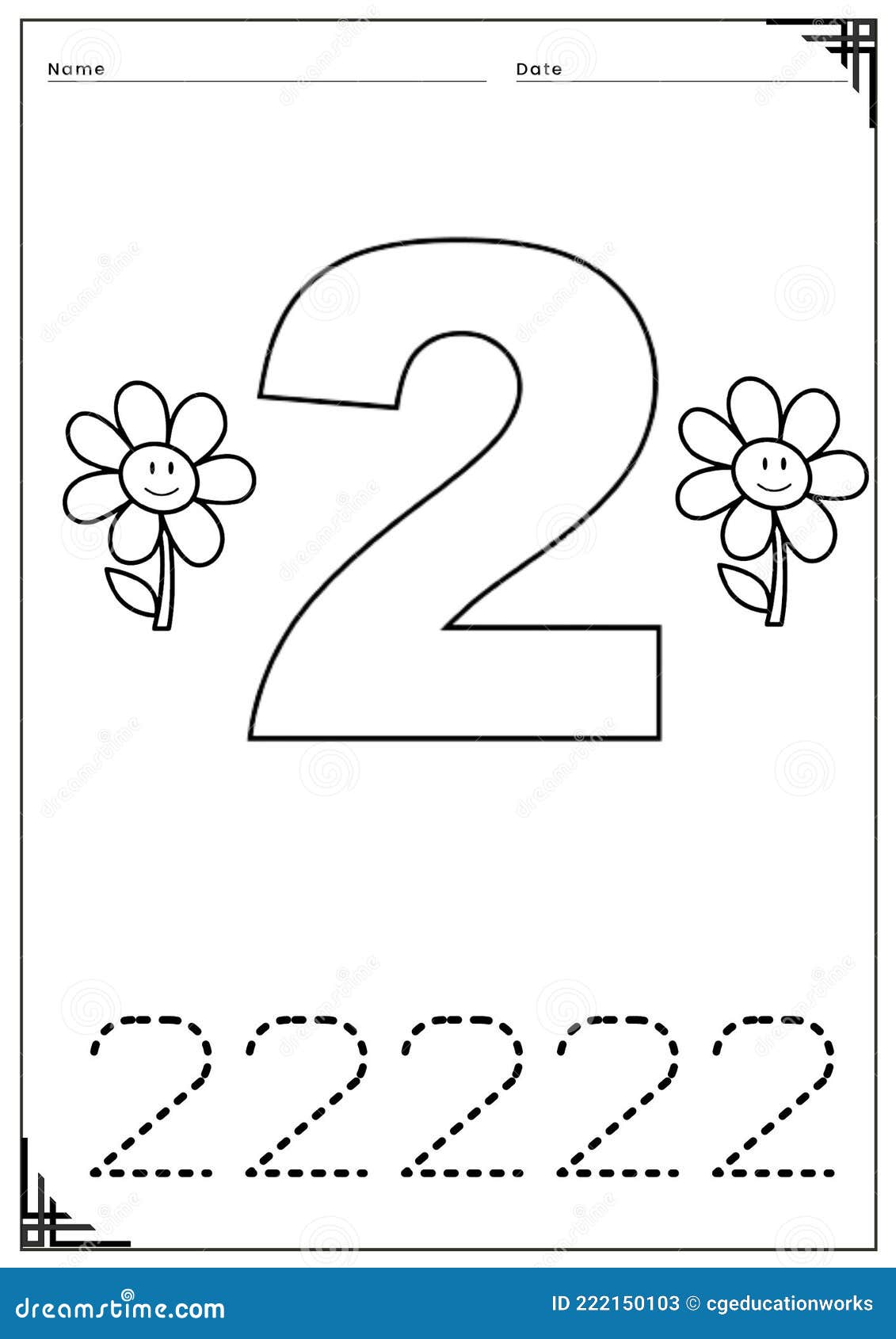 Number coloring stock vector illustration of practice