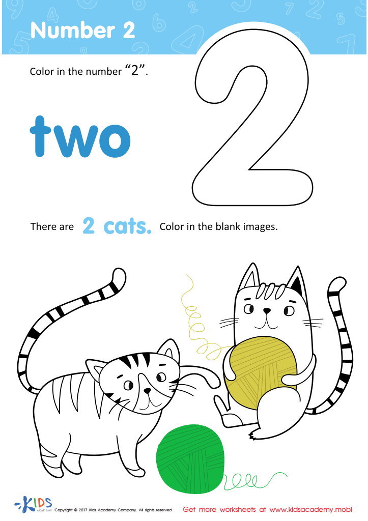 Number coloring page free printable number worksheet