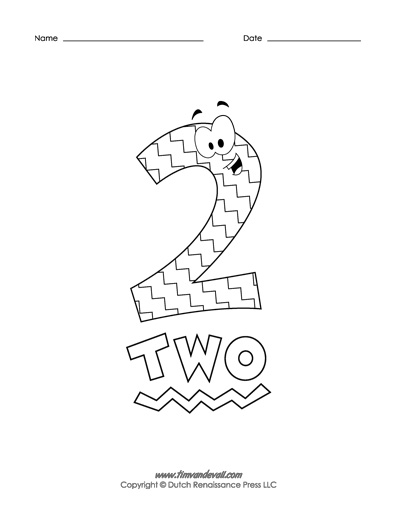 Numbers coloring booklet â tims printables