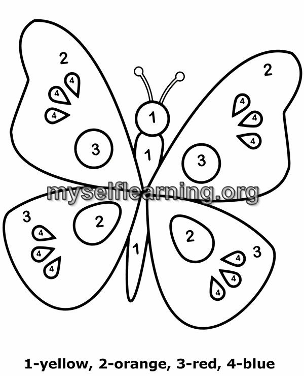 Coloring by number education sheet instant download