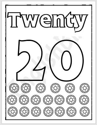 Number coloring page for kids