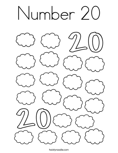 Number coloring page