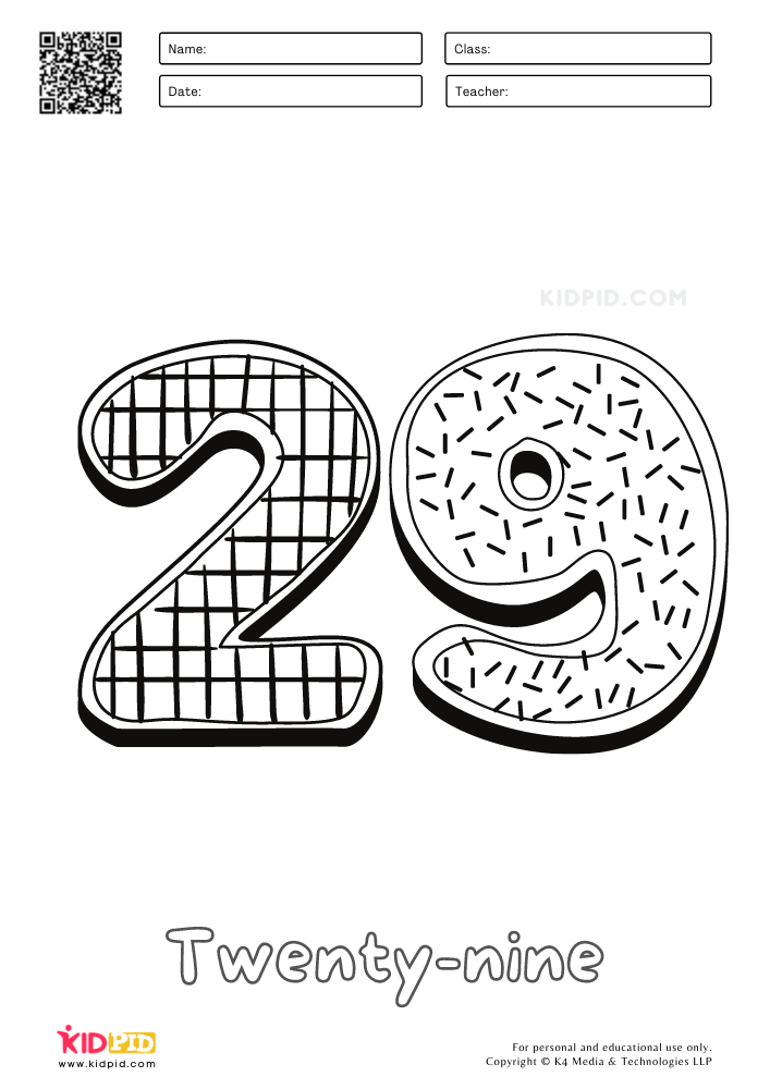 Numbers coloring worksheets for kids
