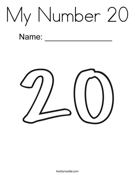 My number coloring page