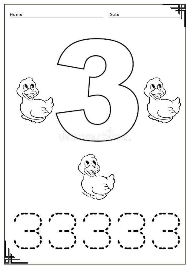 Number coloring stock vector illustration of brand