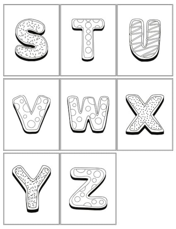 Coloring pages letters party games homeschool printable
