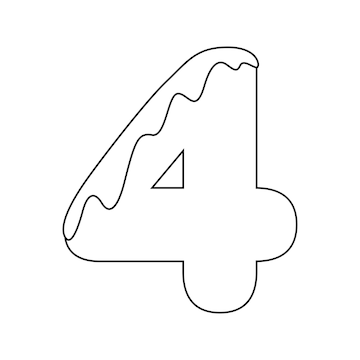 Premium vector coloring page with number for kids