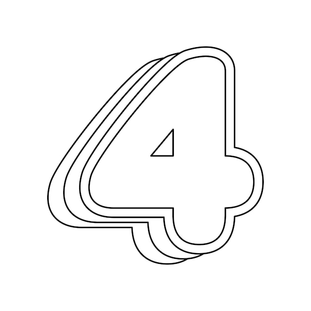 Premium vector coloring page with number for kids