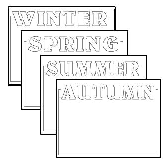 Calendar months printable activity sheets with borders
