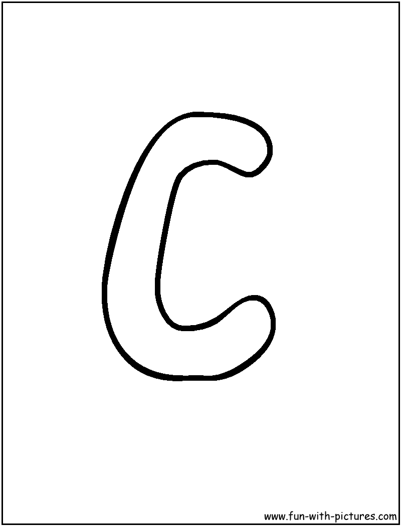Bubble letter coloring pages
