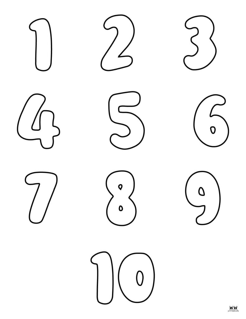 Printable bubble numbers