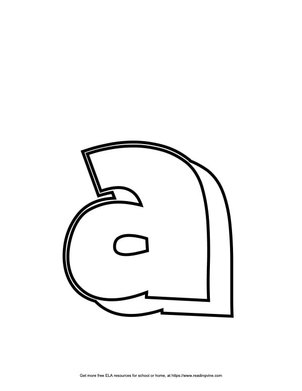 Bubble letter a