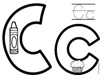 Alphabet coloring pages by all things preschool tpt