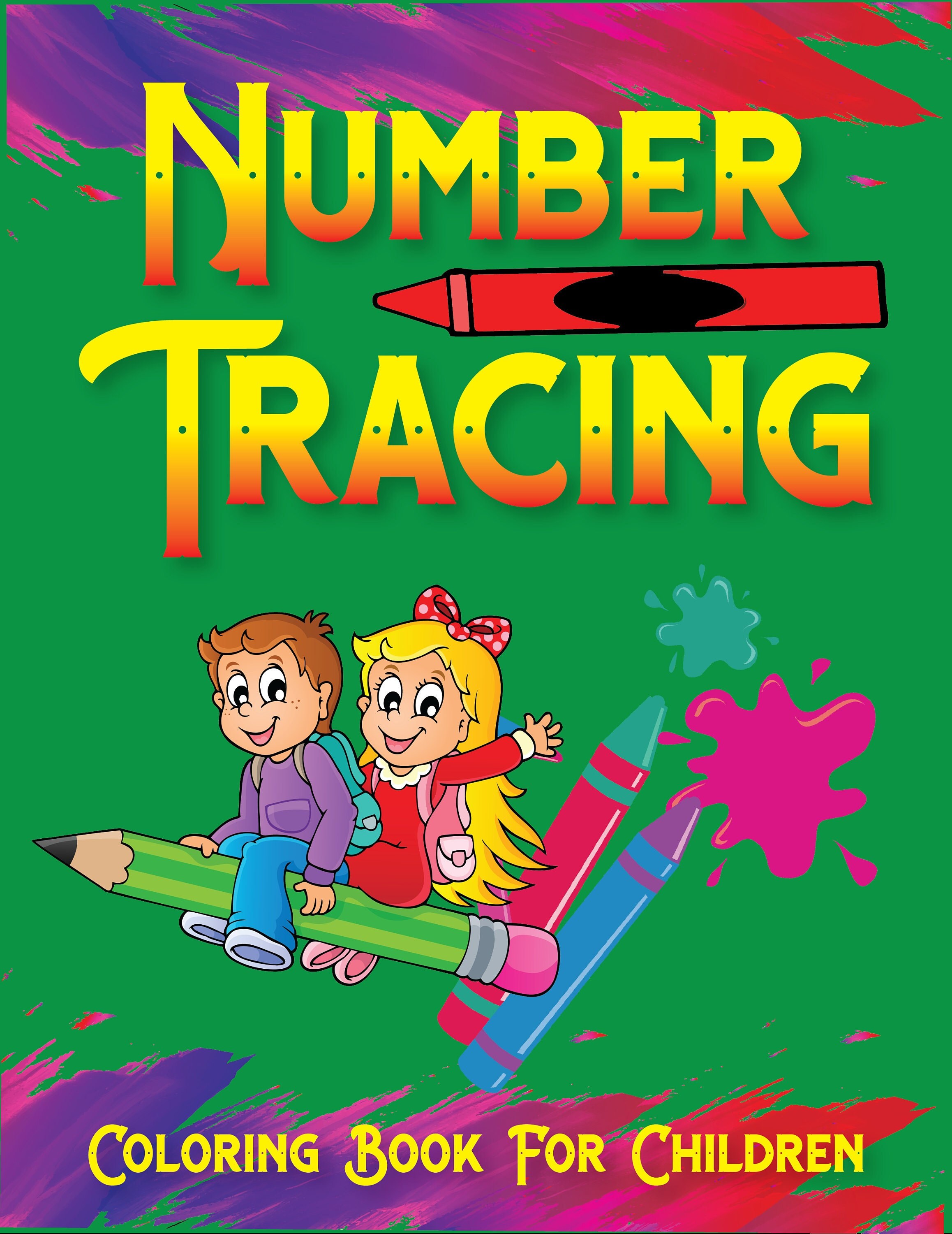 Number tracing coloring book for children features coloring pages printable pdf coloring pages