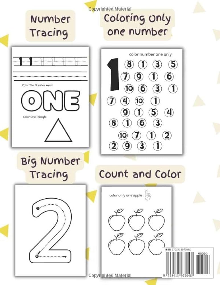Learning numbers for year old skill book writing a counting coloring book number tracing book for kids easy fun learning numbers by creative zone zone creative books