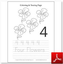Coloring tracing page