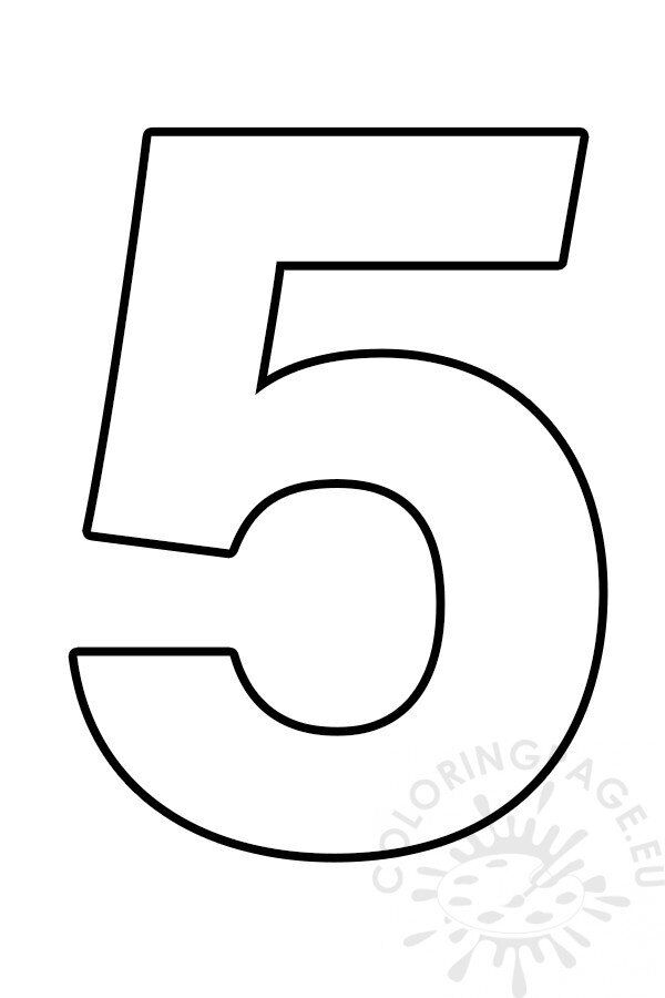 Number template coloring page