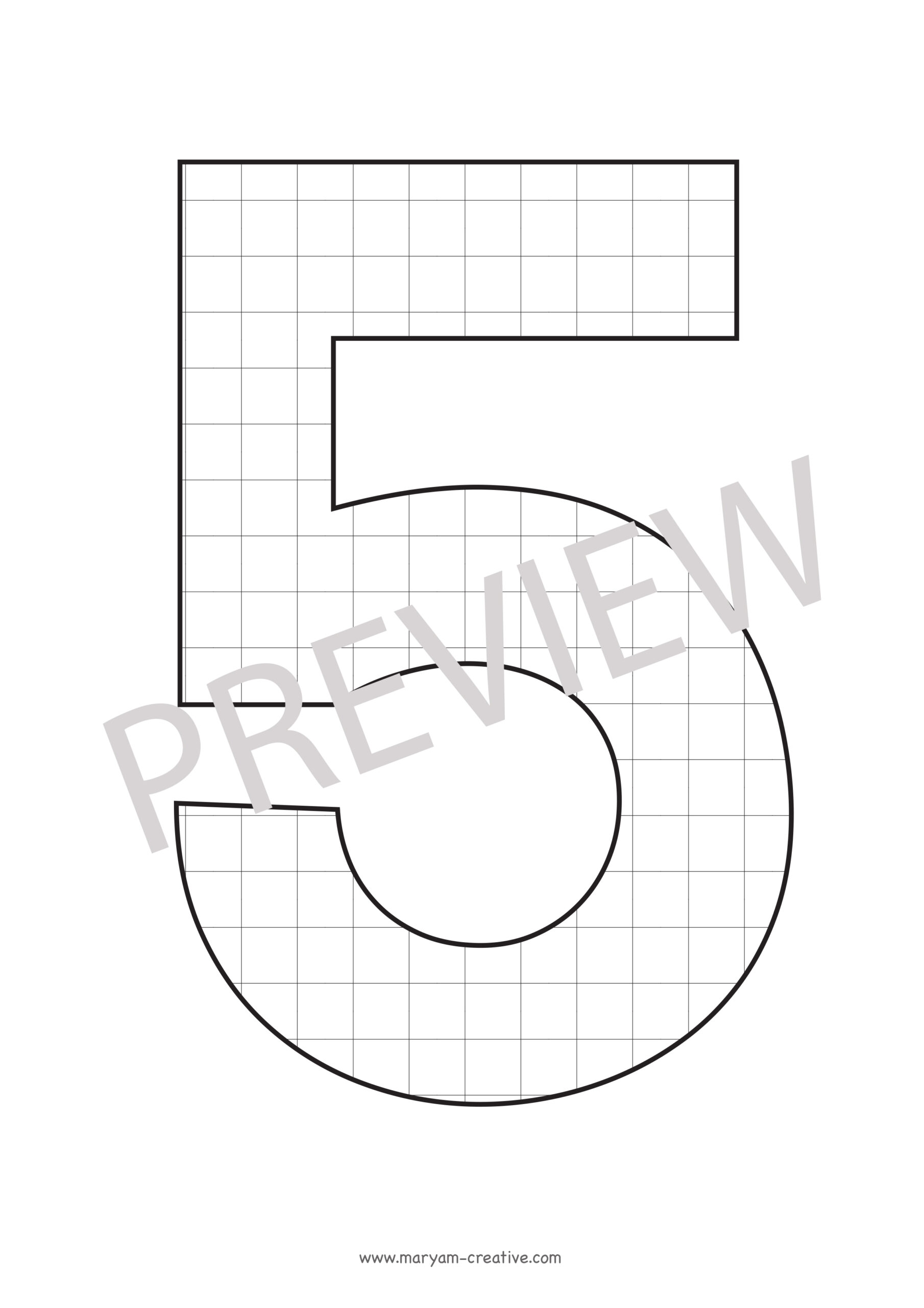 Printable number colouring book
