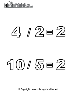 Free printable math coloring pages