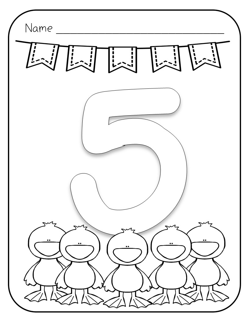 Number coloring pages