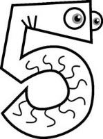 Number coloring pages for kids