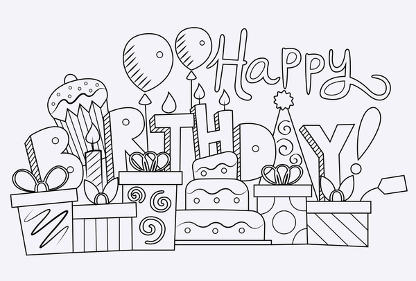 Hundred cupcakes candles coloring pages royalty
