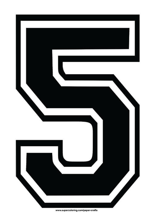 Black football shirt number template free printable papercraft templates