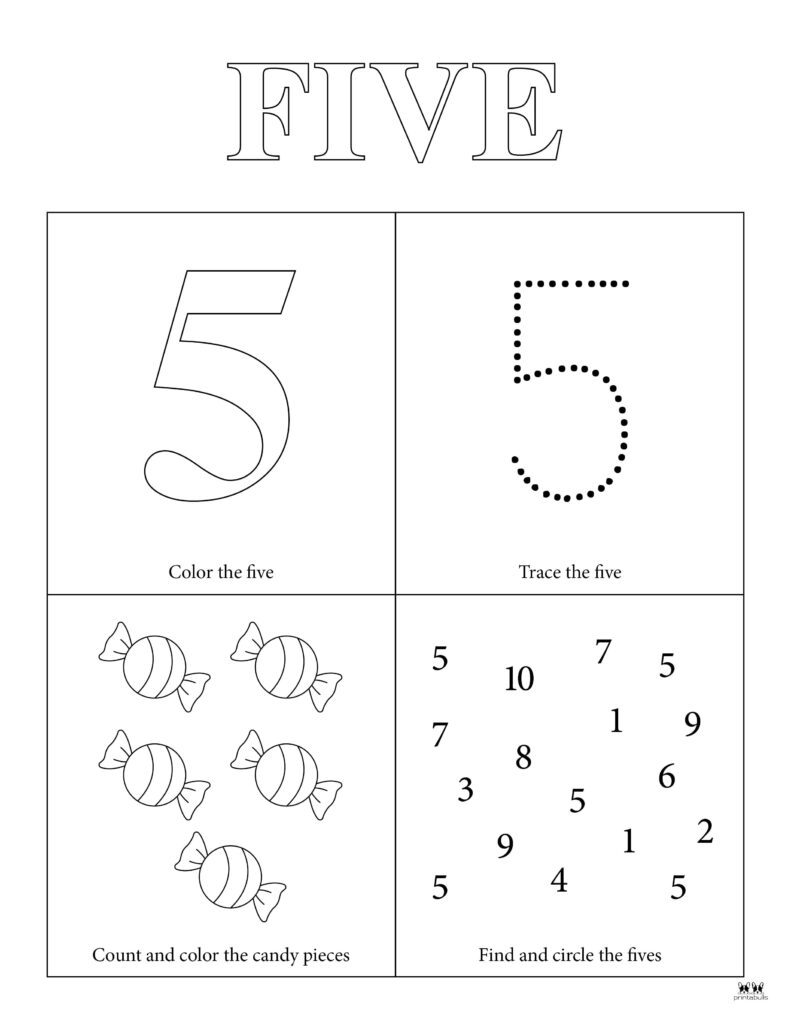 Number tracing worksheets