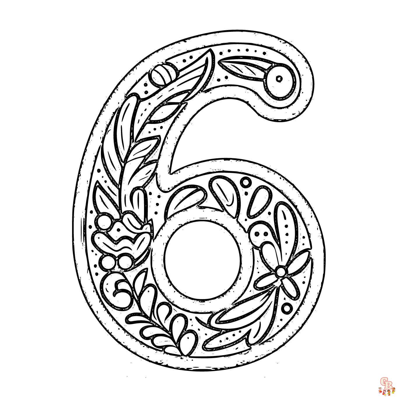 Printable number coloring pages free for kids and adults