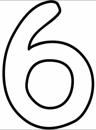 Numbers coloring page