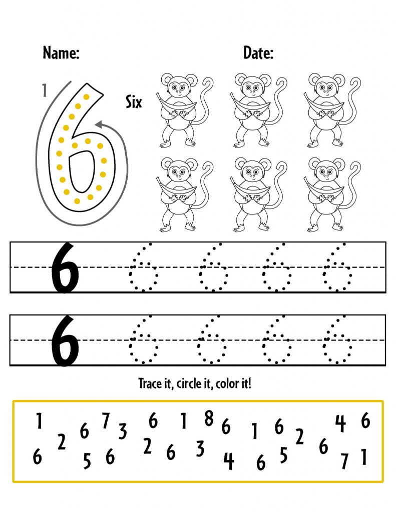 Free printable number tracing worksheets â the hollydog blog