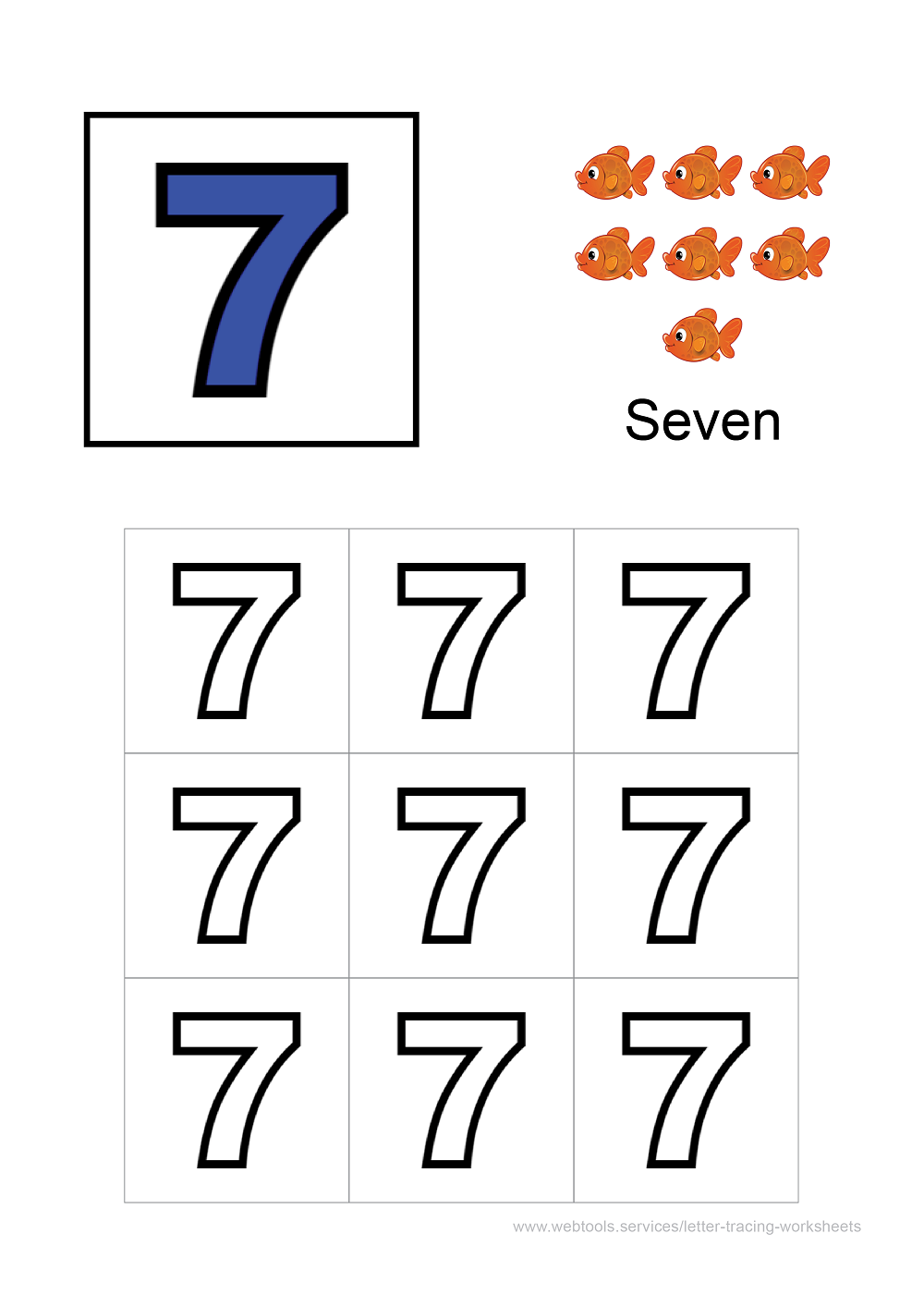 Number coloring sheet