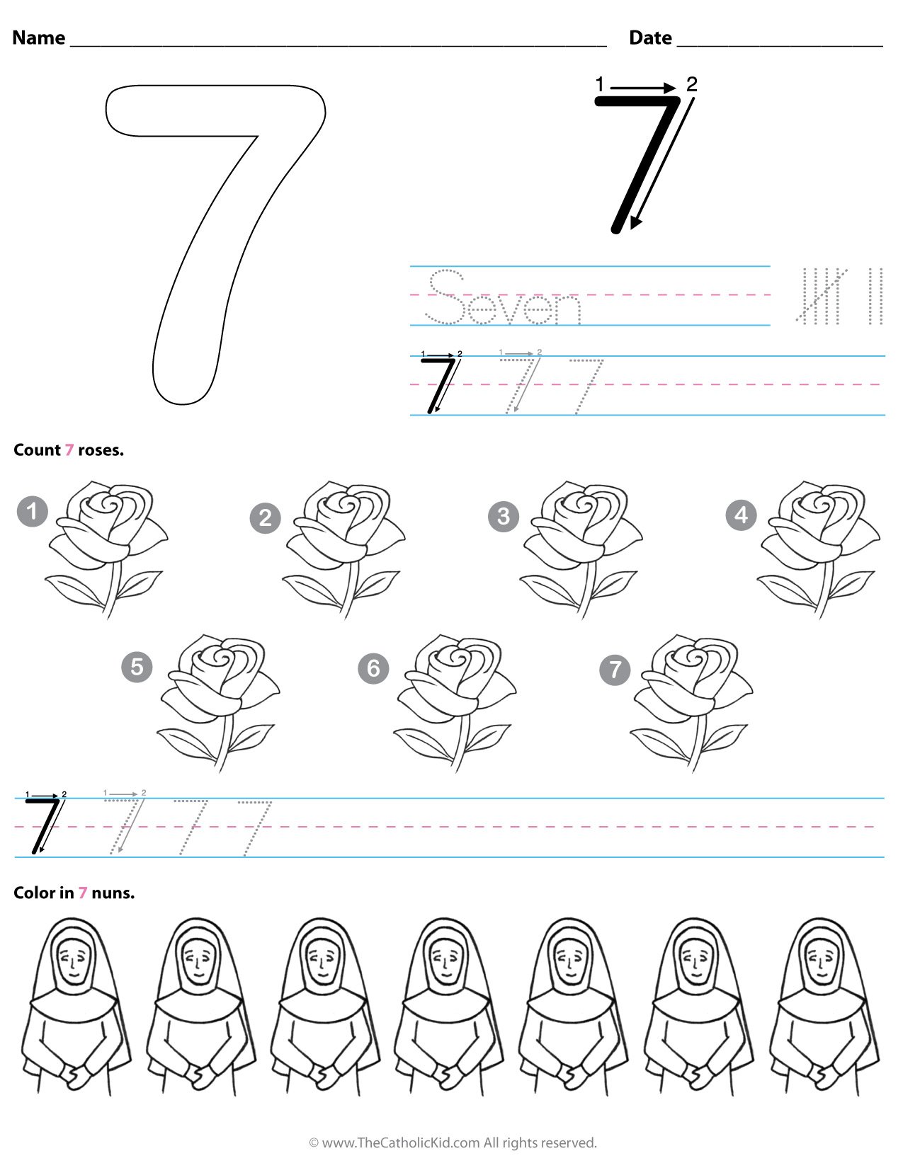 Number worksheets