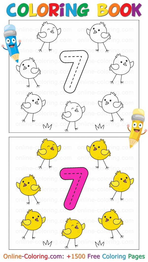 Number free online coloring page
