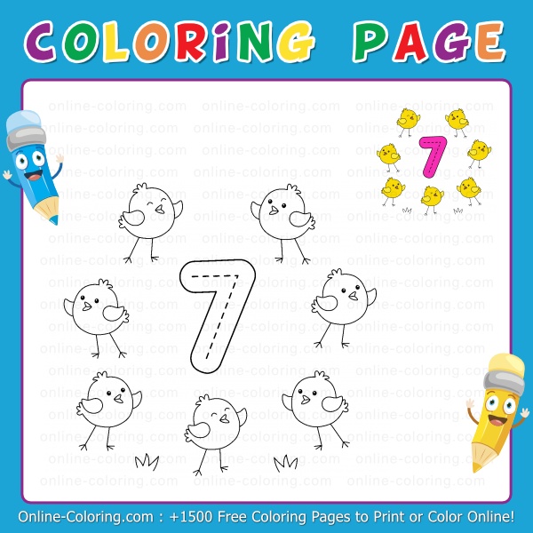 Number free online coloring page