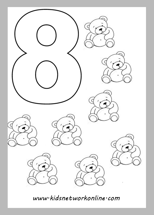 Numbers coloring pages