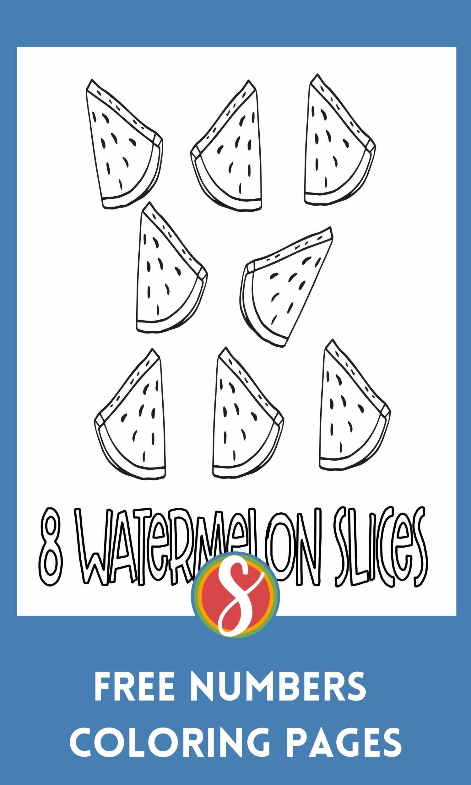 Free number coloring pages â stevie doodles
