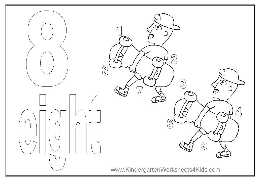 Number coloring pages